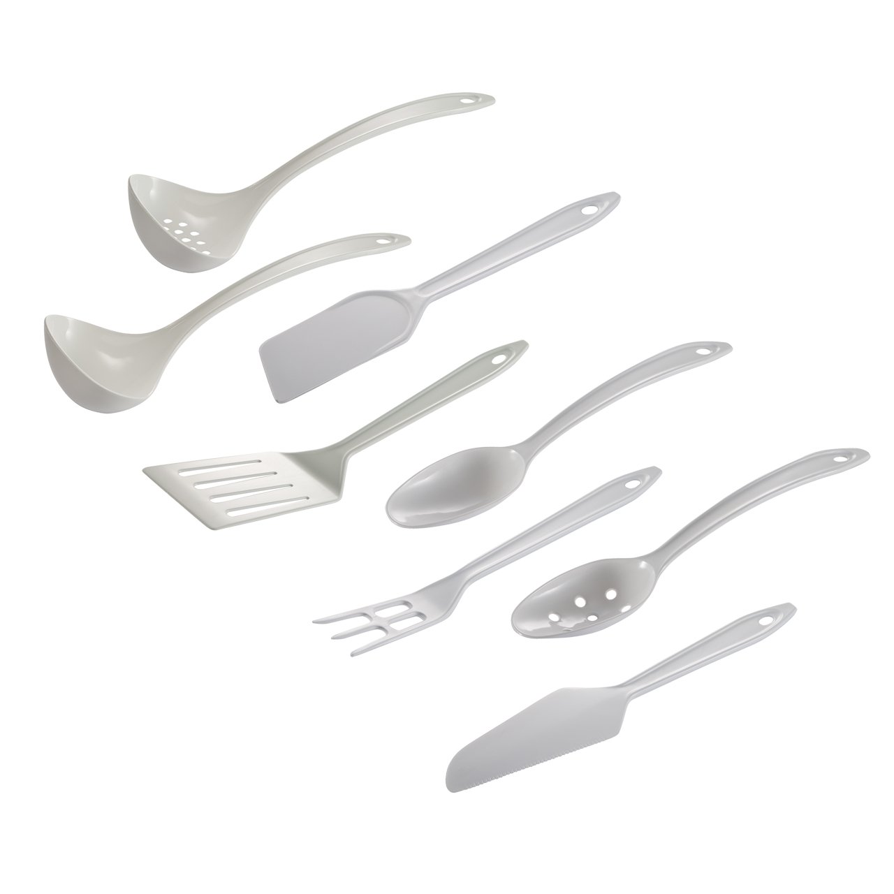 Hutzler Lopol Plastic Utensils Set, 11", White