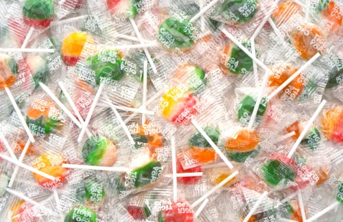 Lollipops Individually Wrapped Bulk - 5 lb. Assorted Candy Flavors of Mixed Fruit Suckers - Includes Lollipop Candy, Fine Swirl Lollipops for Kids & Adults in Businesses & Schools