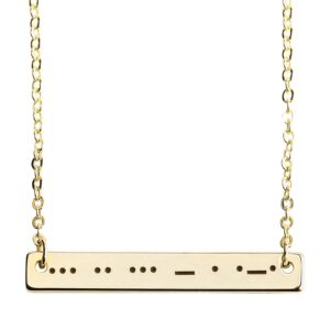 mignonandmignon morse code necklace jewelry gift sister in law high school graduation - 9n-mc