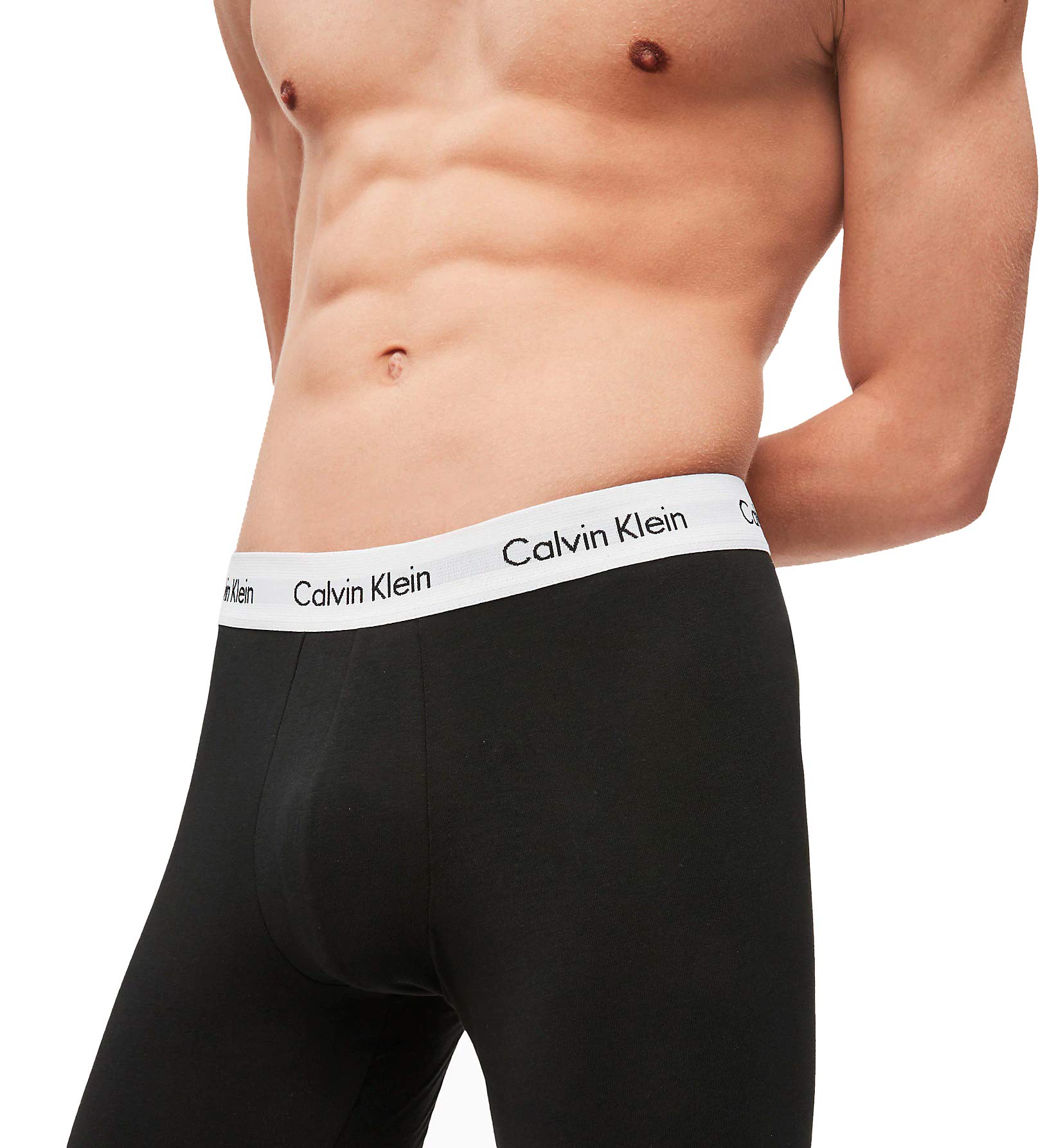 Calvin Klein Men's 3 Pack Cotton Stretch Boxer Briefs, Black, M