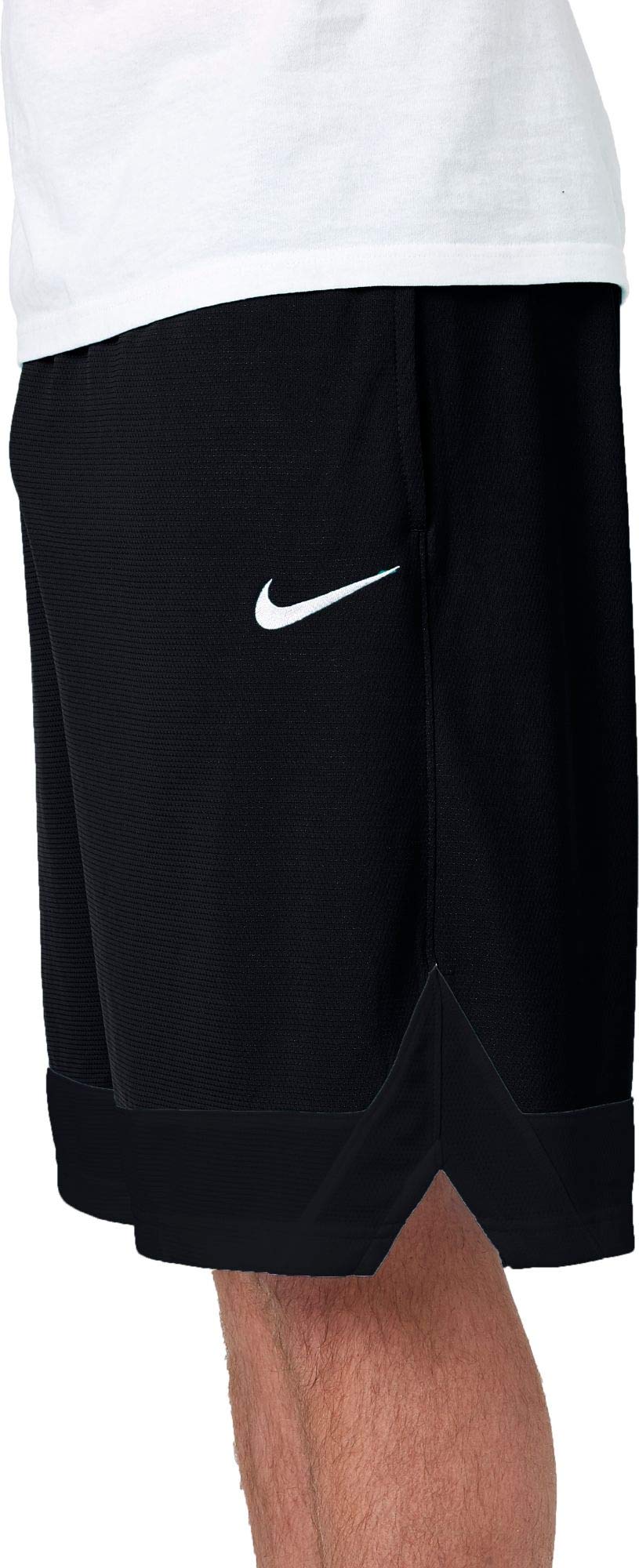 Nike Dri-FIT Icon, Men's basketball shorts, Athletic shorts with side pockets, Black/Black/White, L-T