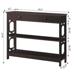 Convenience Concepts Omega 1 Drawer Console Table, Espresso