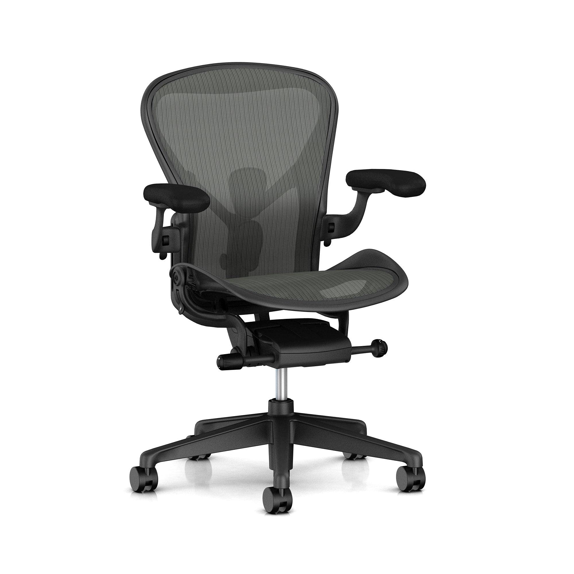 Herman Miller Aeron Task Chair: Tilt Limiter, Fully Adjustable Arms, Dual Posture Fit