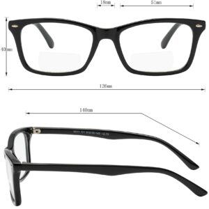 Yogo Vision Bifocal Reading Glasses 2 Pack Fashion Comfort Quality Bifocal Readers for Men and Women +2.25