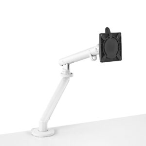 Herman Miller MM_DYN013/010C27 Flow Monitor Arm, Top Mount Clamp (for Top Plate Thickness: 0.5-1.0 inches (12-25 mm), White, Single