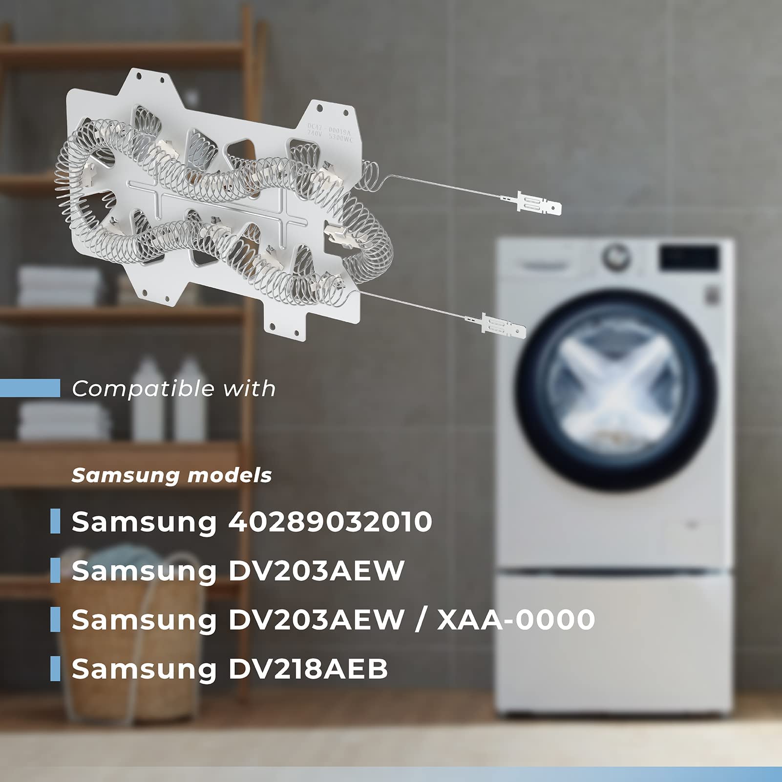 MAYITOP Dryer Heating Element Exact fit for Samsung DV40J3000EW/A2-0000, Samsung DV448AEE/XAA-0000, Samsung DV209AEW/XAA-0001 Dryers