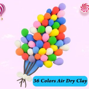 36 Colors Air Dry Clay,Ultra Light Modeling Clay,DIY Magic Clay with Tools for Arts and Crafts,Gifts,Kids