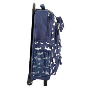 Lillian Vernon Personalized Rolling Luggage for Kids Shark Design, 6 x 15.5 x 23 H