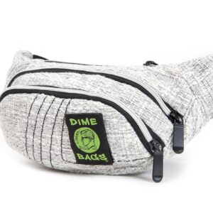 DIME BAGS Fanny Pack | Hemp Waist Bag with Spacious Storage and Adjustable Strap (Grey)