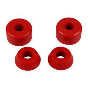 Dime Bag Skateboard Bushings (for 2 trucks) + Red Riser Pads and 1" Phillips Hardware (96A Red)