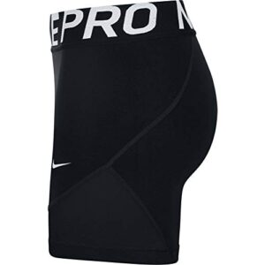 Nike Women's Pro 5" Training Short (Black/White, Medium)