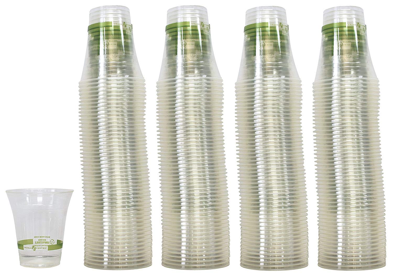 World Centric - Biodegradable Compostable Cold Cups, 12 Ounce (200 Count)