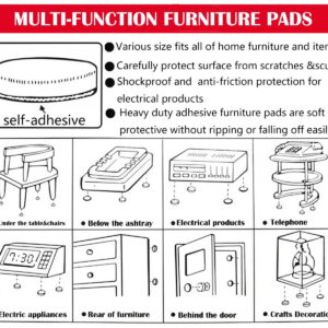 Non Slip Furniture Pads - Furnigear Premium 129 Pack Furniture Grippers Adhesive Furniture Felt Pads, Silicone Points Surface Keep in Place Furniture - Best Floor Protectors