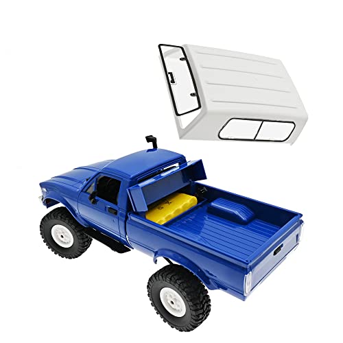 The perseids RC Rock Crawler WPL C24 RTR 1/16 Pickup Trucks Blue with LED Lights 2.4Ghz 4x4 Off-Road RC Semi Trucks All Terrain Car, RC Crawler Remote Control Truck for Boys and Adults