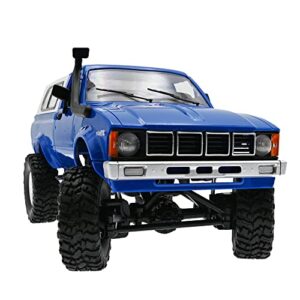 The perseids RC Rock Crawler WPL C24 RTR 1/16 Pickup Trucks Blue with LED Lights 2.4Ghz 4x4 Off-Road RC Semi Trucks All Terrain Car, RC Crawler Remote Control Truck for Boys and Adults