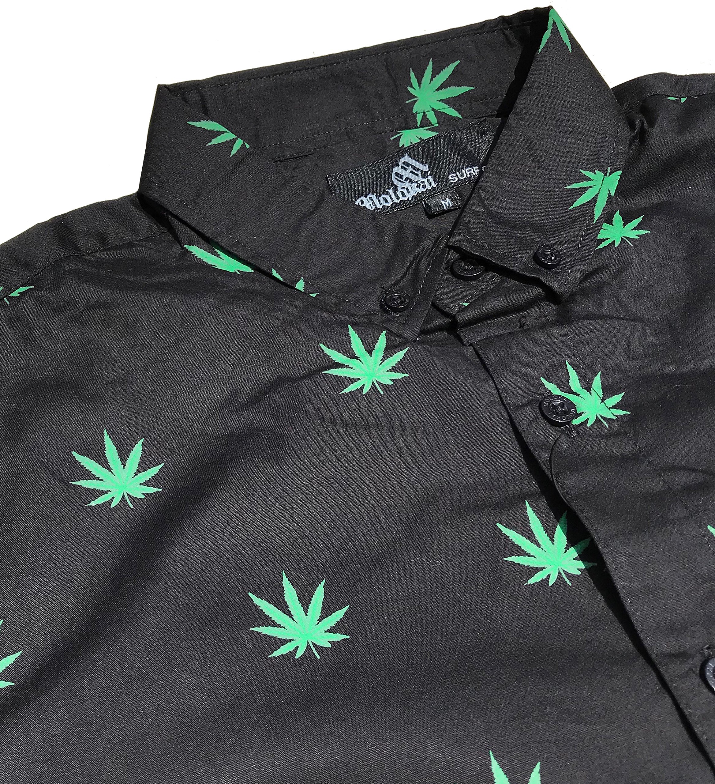 Molokai Marijuana Weed Shirts (Cannabis (Black), XXL)