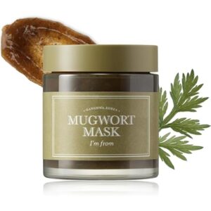 [i'm from] mugwort mask 3.88 fl oz | natural herb, tea tree, wash-off, cooling and fast soothing breakouts, for sensitive skin