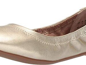 Amazon Essentials Women's Belice Ballet Flat, Gold, 9