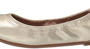 Amazon Essentials Women's Belice Ballet Flat, Gold, 9