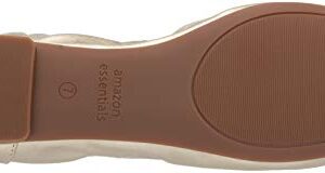 Amazon Essentials Women's Belice Ballet Flat, Gold, 9