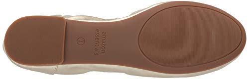 Amazon Essentials Women's Belice Ballet Flat, Gold, 9