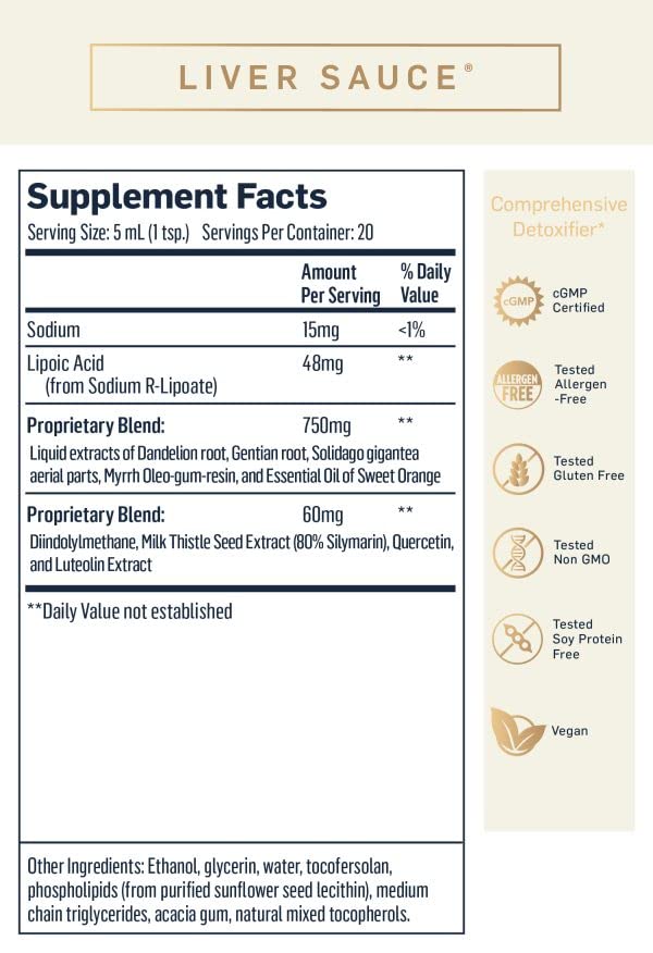 Quicksilver Scientific PushCatch Liver Detox Cleanse - 2 Piece Kit with Ultra Binder (Packets) & Liver Sauce (Liver Support Supplement with Milk Thistle Extract) to Support GI Detox & Toxin Binding