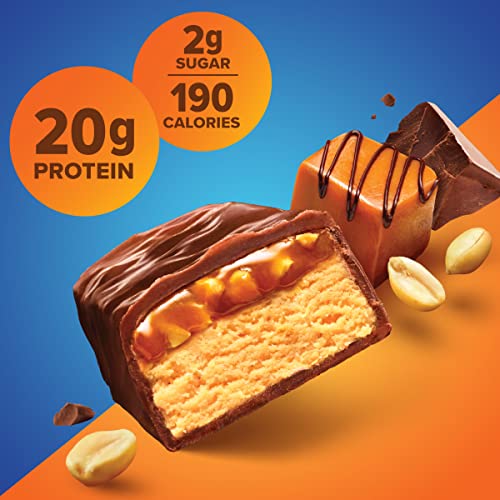 Pure Protein Bars, High Protein, Nutritious Snacks to Support Energy, Low Sugar, Gluten Free, Chocolate Peanut Caramel, 1.76oz, 12 Count (Pack of 1) (Packaging May Vary)