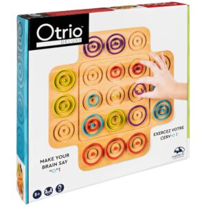 Otrio Wood Strategy-Based Family Board Game Award-Winning STEM Interactive Puzzle Game, for Adults and Kids Ages 8 and up