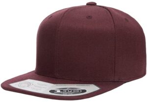 flexfit mens 110 classic snapback baseball cap, maroon