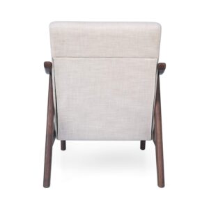 Christopher Knight Home Aurora Mid-Century Modern Accent Chair, Rubberwood, Beige, Brown