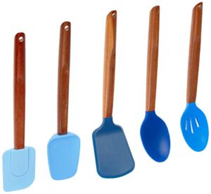 fox run silicone cooking utensil set, 3.5 x 3.5 x 14.5, multicolored