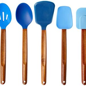 Fox Run Silicone Cooking Utensil Set, 3.5 x 3.5 x 14.5, Multicolored