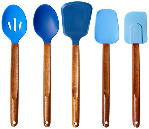 Fox Run Silicone Cooking Utensil Set, 3.5 x 3.5 x 14.5, Multicolored