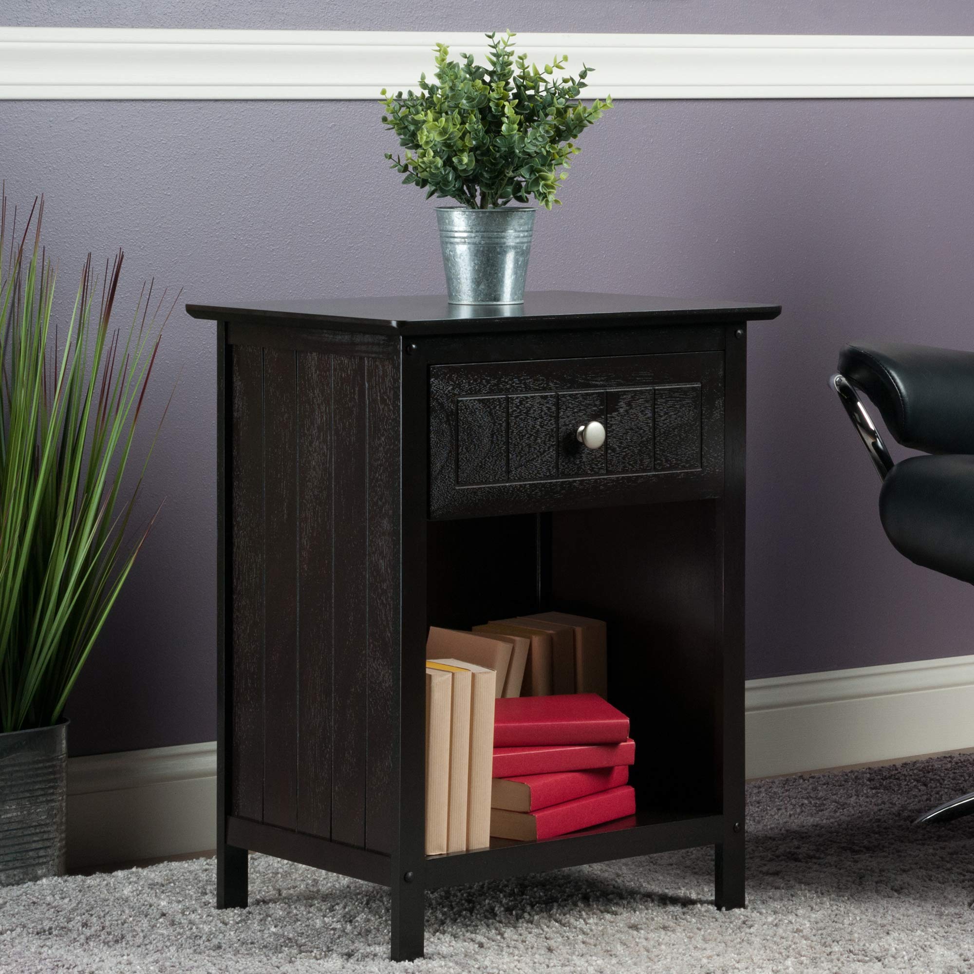 Winsome Blair Accent Table, Coffee, 18.9 x 14.96 x 25