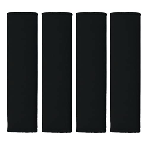 MIRKOO Car Seat Belt Cover Pad, 2-Pack Soft Car Safety Seat Belt Strap Shoulder Pad for Adults and Children, Suitable for Car Seat Belt, Backpack, Shoulder Bag, Upholstery for vehicles (Black)