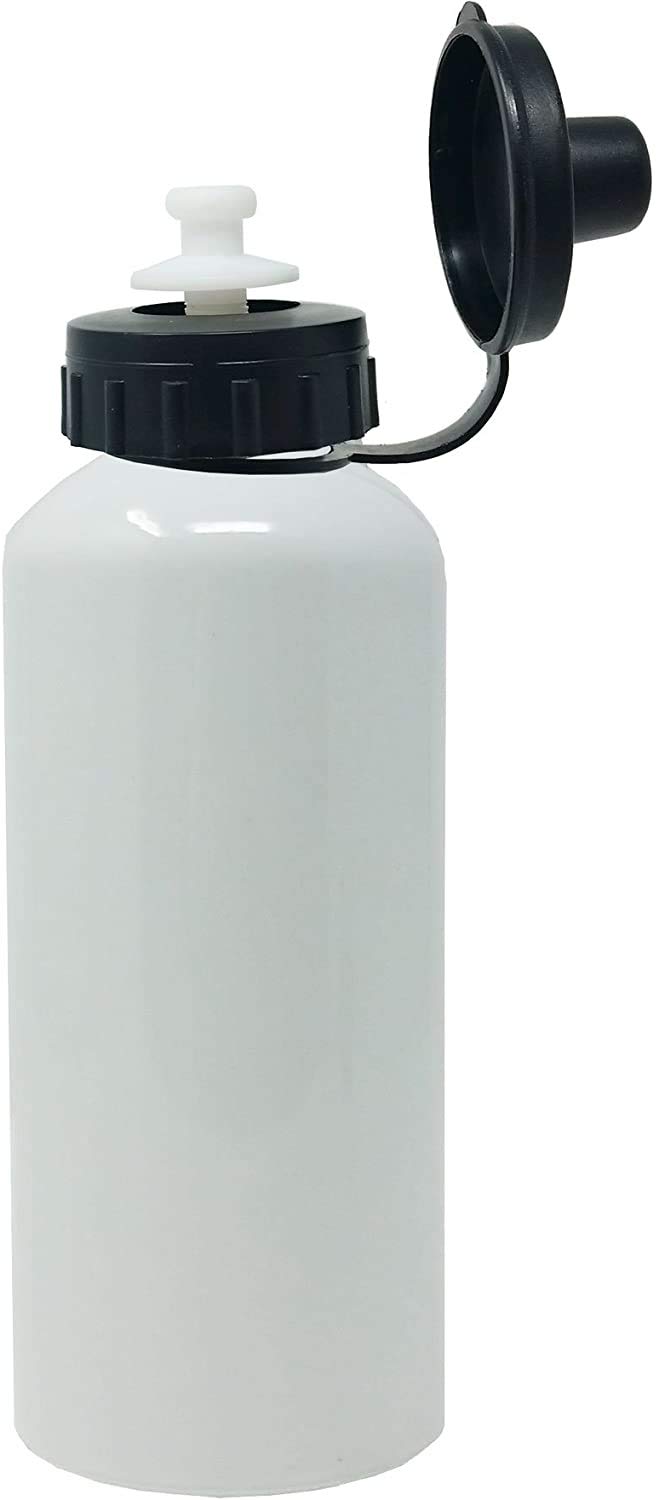 Personalized Custom Add your Name - Basketball Aluminum White Finish 20 Ounce Sport Water Bottle, 2 Lids Customizable