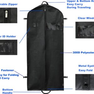 Simple Houseware 60-Inch Heavy Duty Garment Bag For Suits, Tuxedos, Dresses, Coats