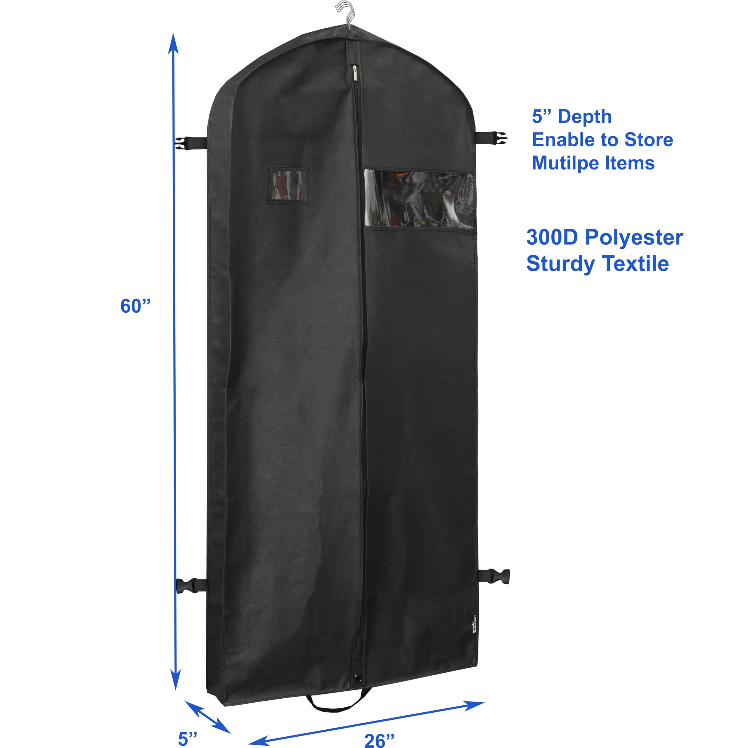 Simple Houseware 60-Inch Heavy Duty Garment Bag For Suits, Tuxedos, Dresses, Coats