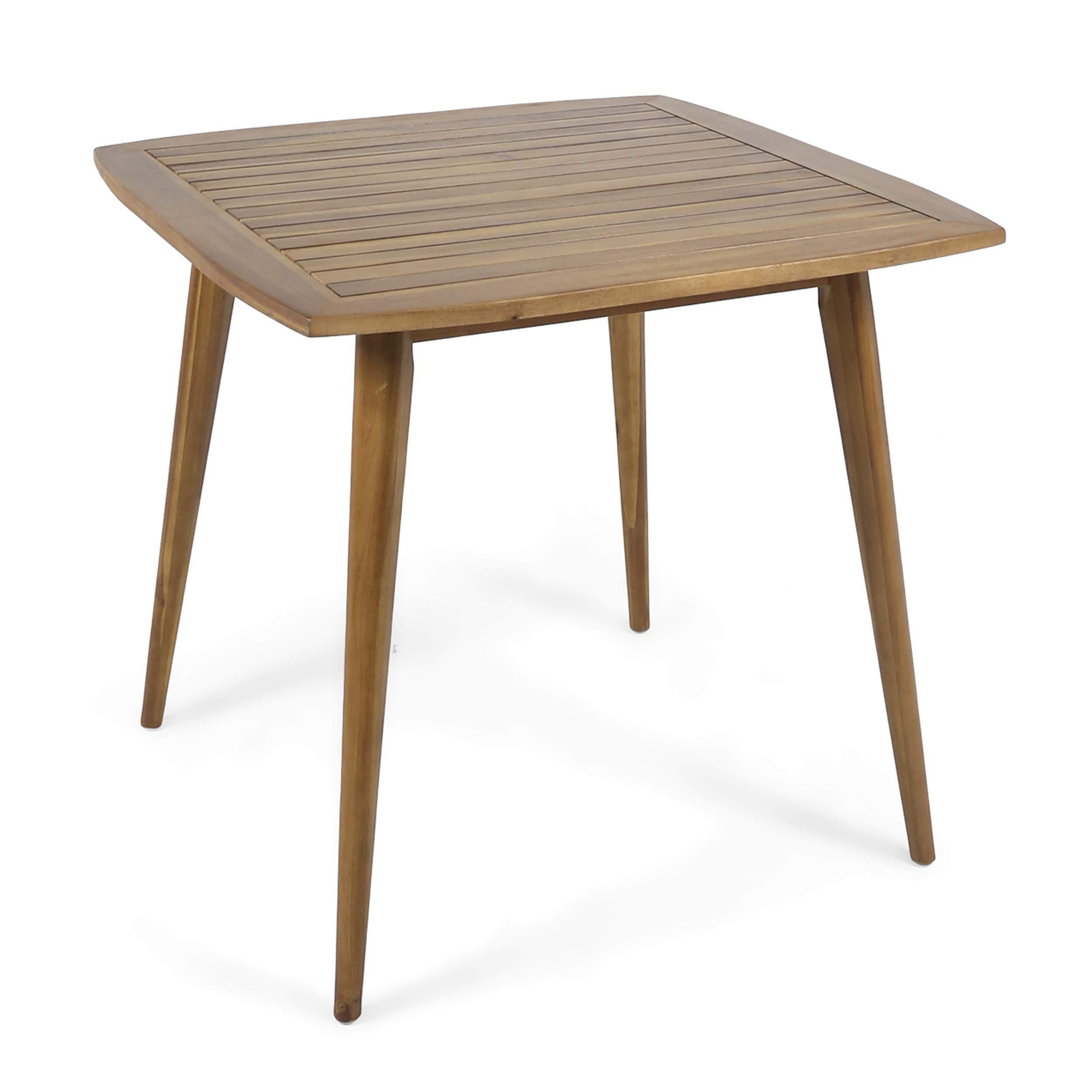 GDFStudio Indoor Square Acacia Wood Dining Table, Teak