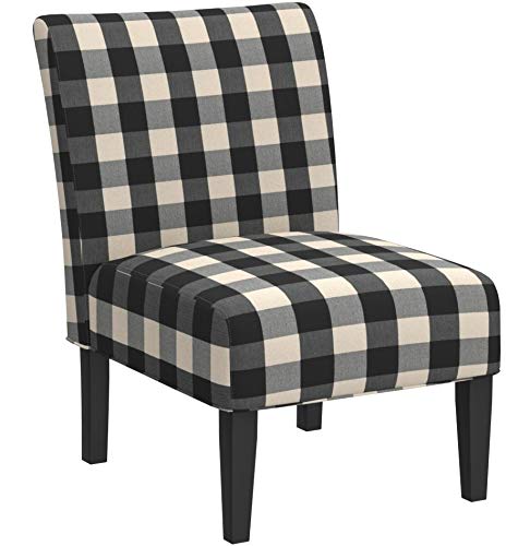 Christopher Knight Home Kendal Traditional Upholstered Farmhouse Accent Chair, Black Checkerboard, Matte Black 29.5D x 22.5W x 32H in