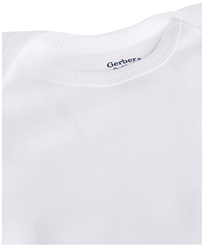 Gerber Unisex Baby 5-Pack Short Sleeve Variety Onesies Bodysuits Short Sleeve White 3-6 Months