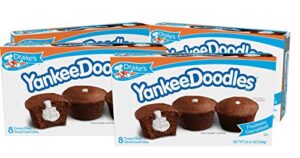 drake's yankee doodles, 32 individually wrapped creme-filled devils food cupcakes (pack of 4)