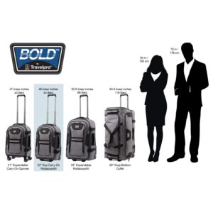 Travelpro Bold Softside Expandable Carry on Rollaboard Luggage, Carry on 22-Inch, Grey/Black