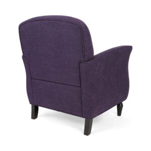 Christopher Knight Home Crew Traditional Armchair, Purple Tweed, Dark Brown