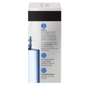 Neutrogena Retinol Face Oil .3% Concentrated, Rapid Wrinkle Repair, Daily Anti-Aging Face Serum to Fight Fine Lines, Deep Wrinkles, & Dark Spots, 1.0 fl. oz