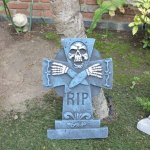 Bauer Pacific Set of 3 Reusable Realistic 21" Asst. Halloween Foam Tombstones, Props, Graveyards, Haunted House, Yard Decorations and Accessories