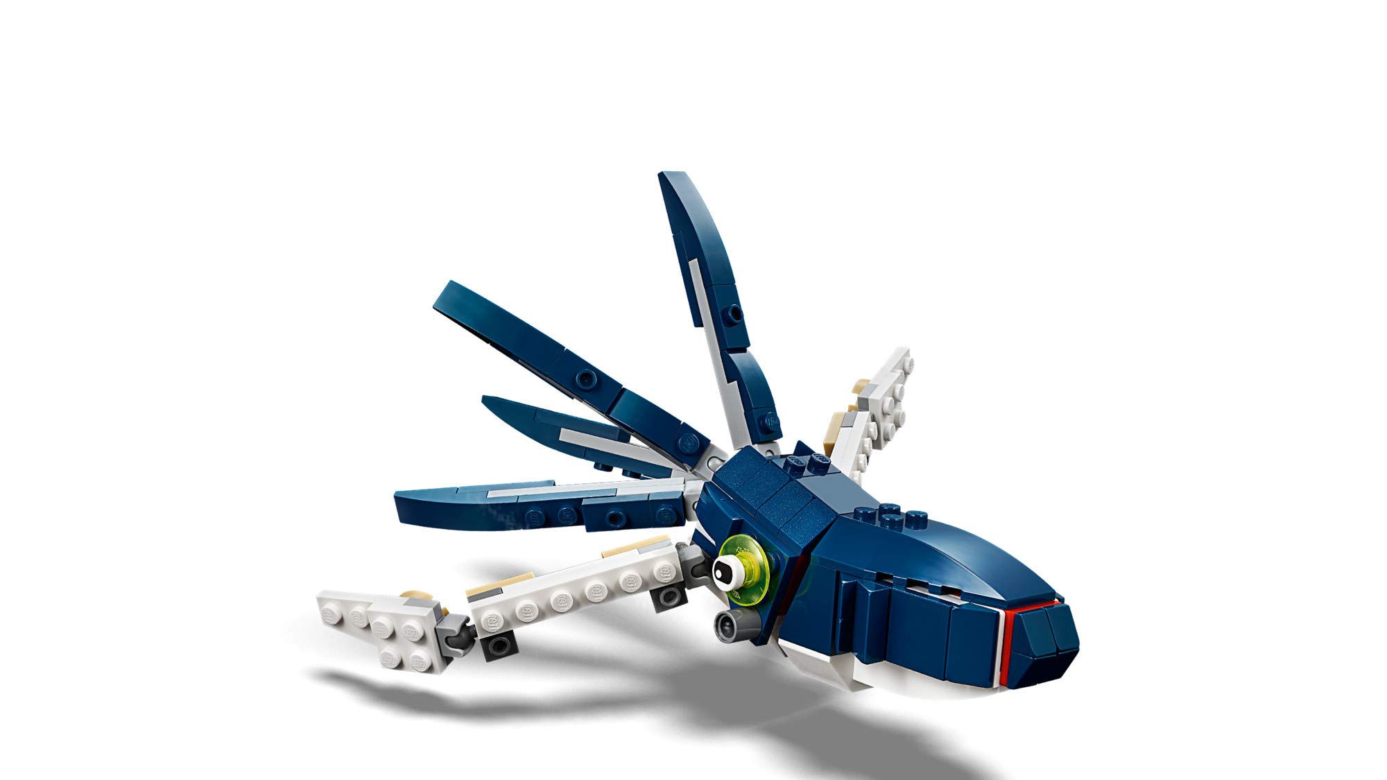 LEGO Creator 3 in 1 Deep Sea Creatures, Transforms from Shark and Crab to Squid to Angler Fish, Sea Animal Toys, Gifts for 7 Plus Year Old Girls and Boys, 31088