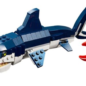 LEGO Creator 3 in 1 Deep Sea Creatures, Transforms from Shark and Crab to Squid to Angler Fish, Sea Animal Toys, Gifts for 7 Plus Year Old Girls and Boys, 31088