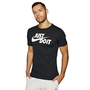 Nike Men's Sportswear Tee Just Do It Swoosh, Black/White, Medium