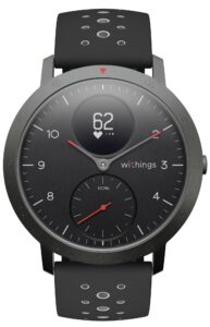 withings steel hr sport hybrid smartwatch (40mm) - activity, sleep, fitness and heart rate tracker with connected gps, smart notifications, water resistant with 25-day battery life